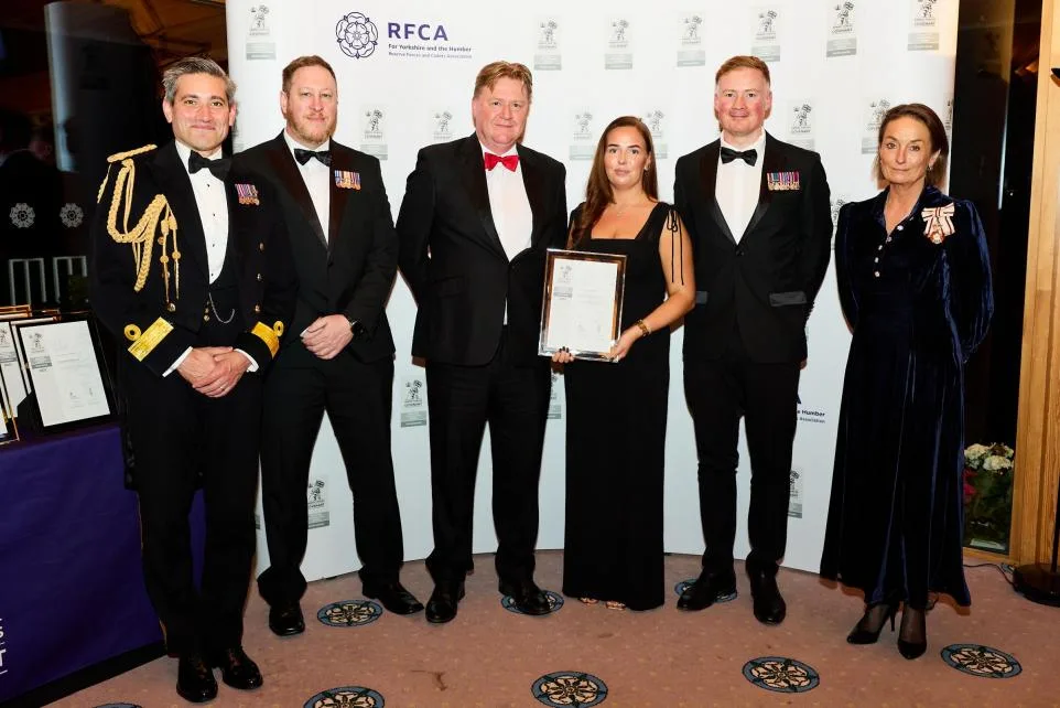 Portrait of a group at a gala event
