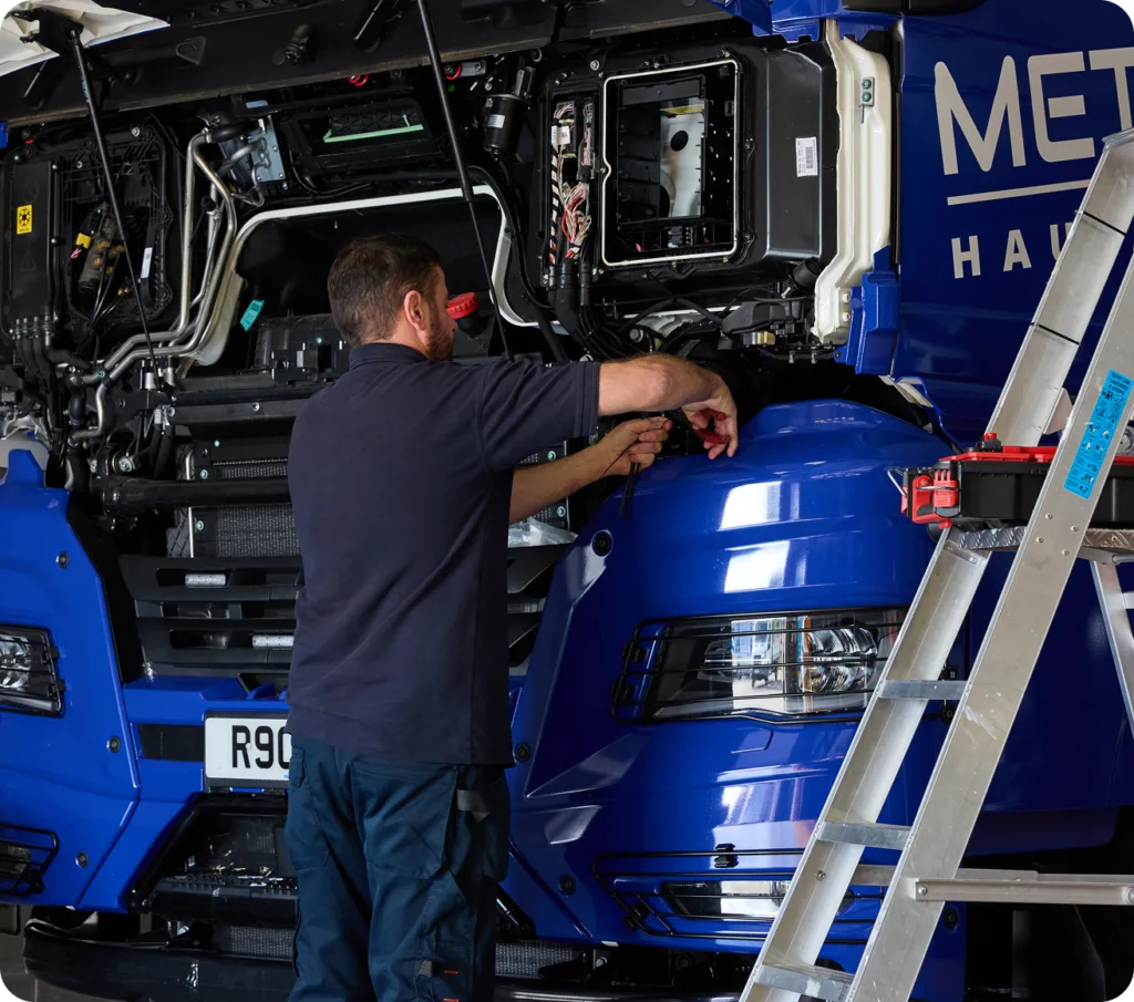 Man working on an installation at TVG garage